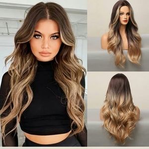 Ombre Brown Blonde Beauty Waves Full Wig